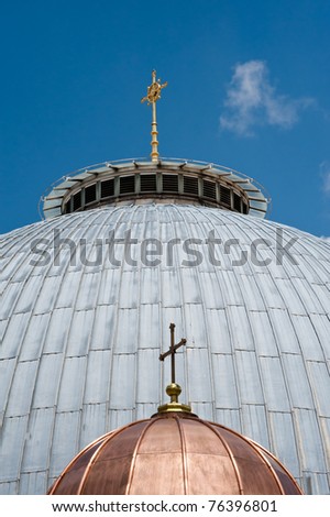 Domes of the Church of the Holy Sepulcher, traditional site of the death and resurrection of Jesus Christ.
