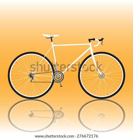 Road bike. Vector illustration