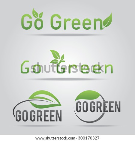 Go Green Logo Vector