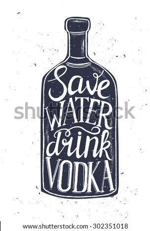 Hand drawn typography poster. Conceptual handwritten phrase Save water drink wine. T shirt hand lettered calligraphic design. Inspirational vector typography.