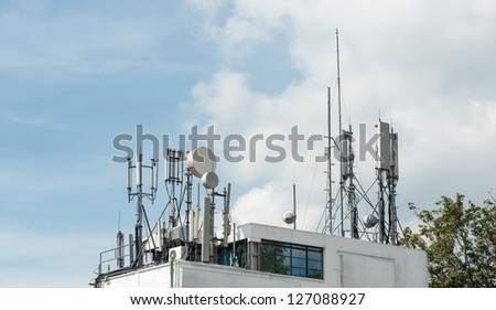 Telecommunication equipments on the roof top