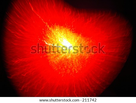 Zoom effect on a heart shape lamp