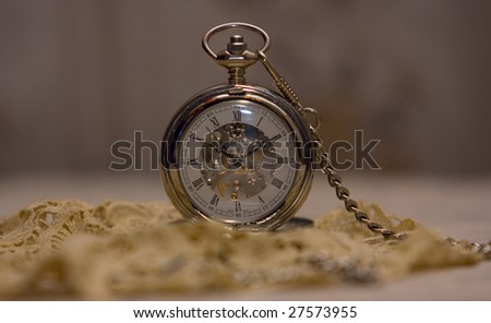 pocket mechanical clock