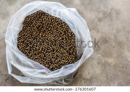 animal feed in bag