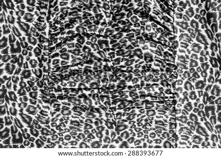 Tiger textile pieces of clothing black and white
