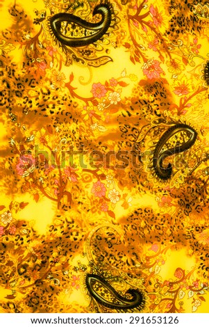 Textured chintz floral, leopard and paisley, black and white background