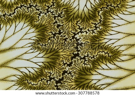 texture of vintage print fabric striped forest for background