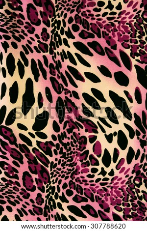 texture of print fabric stripes leopard for background