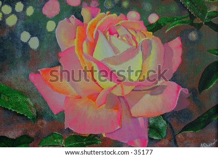 Rose Painting by Joyce Sherwin
