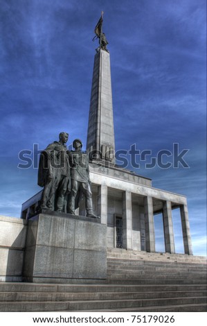 memorial landmark for fallen soldiers of world war 2