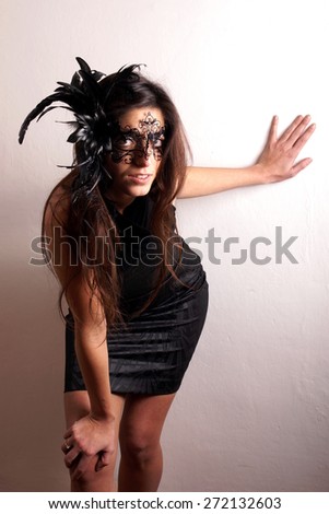 Lady with carnival mask