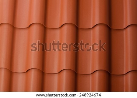 Metal tile. Material for roof.