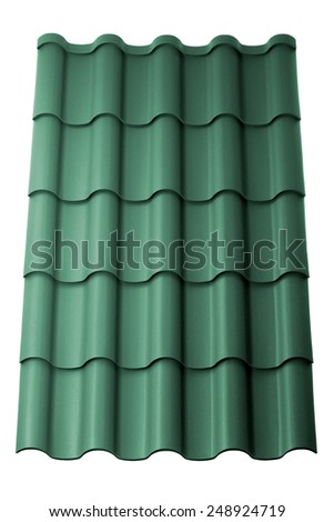 Metal tile. Material for roof.