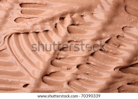Ice-cream texture: chocolate. Appetizing ice-cream background