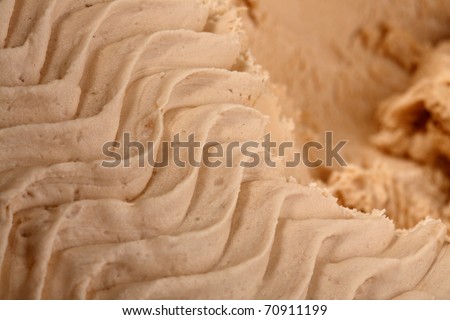 Ice-cream texture: chocolate with peanut and cream-brjule, vanilla. Appetizing ice-cream background