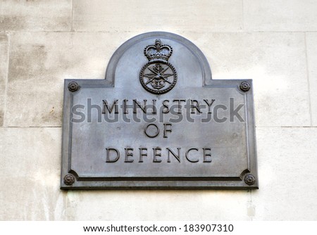 LONDON, UK - OCTOBER 29, 2011: Ministry of Defence is a UK department that works to protect the security, independence and interests of the UK at home and abroad.