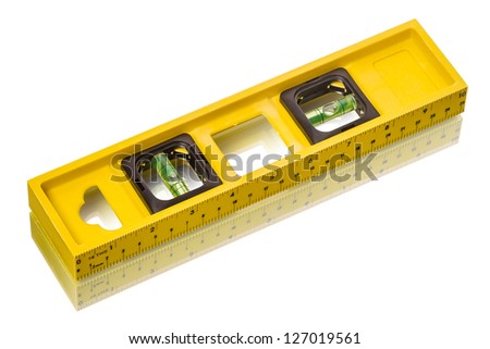 Spirit level isolated on a white background. The main building tool.
