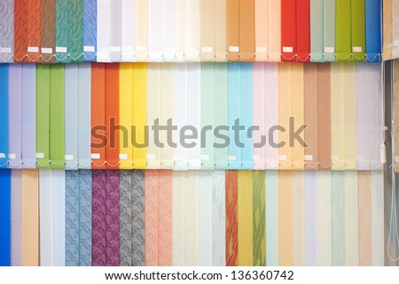 Background from multi-colored vertical blinds