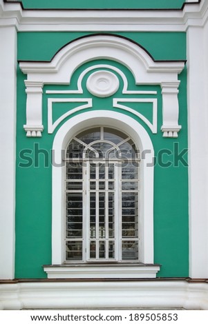 Architectural detail - arched window in medieval style