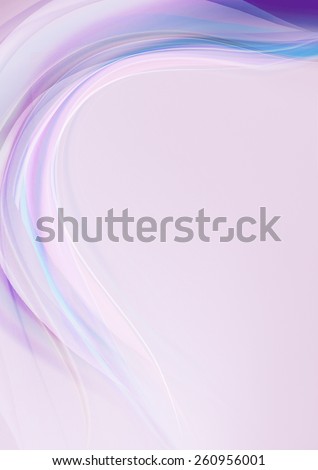 Transparent wave with purple and  blue shades on a light purple background