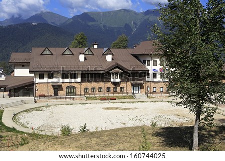 Olympic village in the mountains of Krasnaya Polyana