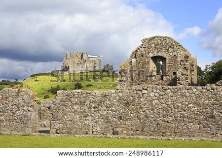 Cashel, Ireland - August 22, 2014: Rock of Cashel. County Tipperary in Ireland