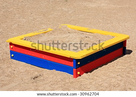 Child\'s sand-box on a playground.
