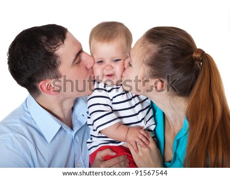 parents kiss