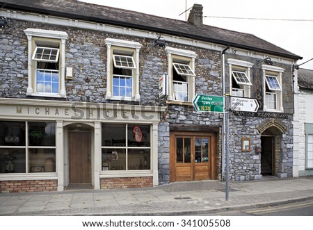 County Kerry, Ireland - August 22, 2014: Rural Irish pubs and bars.