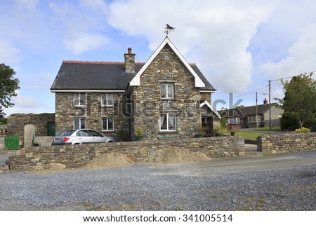 County Kerry, Ireland - August 22, 2014: Beautiful residential country houses in Ireland