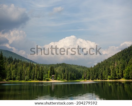 Sinevir lake. Volcanic lake in the Carpathian Mountains. Ukraine, Europe
