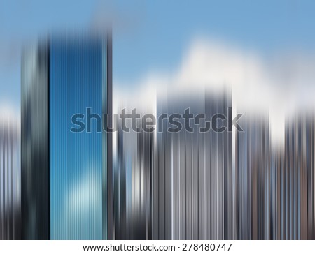 Blurred City Skyline Background. View of Sydney skyline