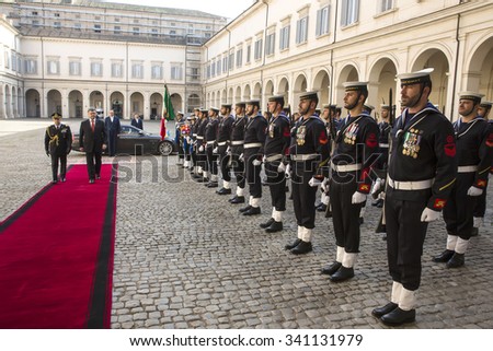 ROME, ITALY - Nov 19, 2015: President of Ukraine Petro Poroshenko during hid official visit in Rome