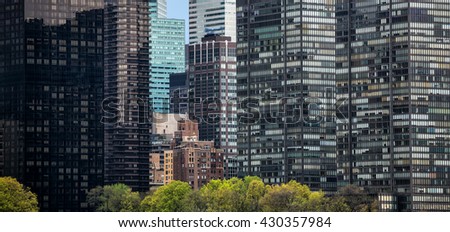 Streets of Manhattan, New York City. Manhattan is the most densely populated of the five boroughs of New York City
