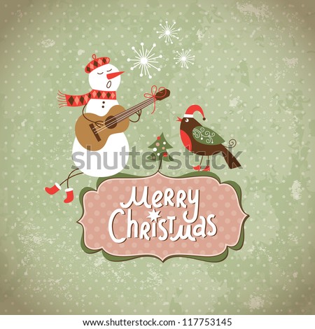 Vintage Greeting Christmas card Vintage Greeting Christmas card