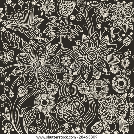 Colorful seamless pattern abstract flowers Colorful seamless pattern abstract flowers
