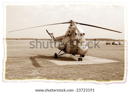 old soviet helicopter