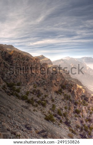 Mystic mountains, Jabal Nakhal, Sultanate of Oman