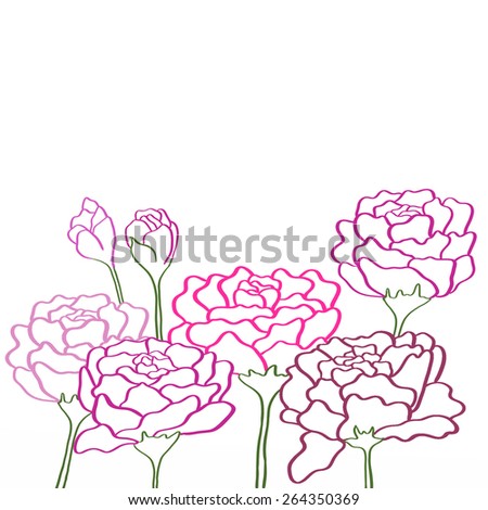Floral design element with roses