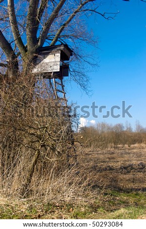 Stand on the fringe of the bird reservation in Windischleuba