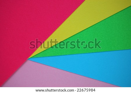 Selection of colorful construction papers