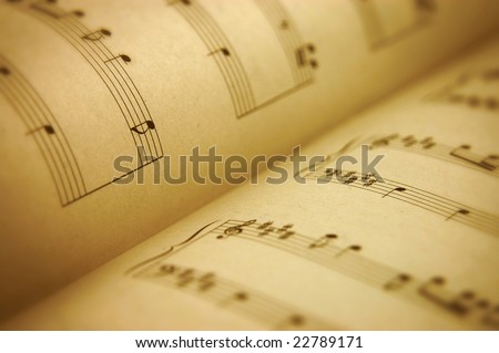 Closeup of a music sheet