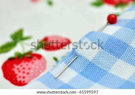 Straight pin in colorful cloth