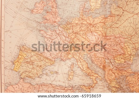 1871 map of europe. 1871 map of europe. stock