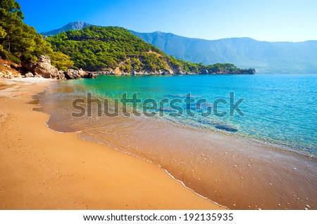 deserted beach, sea, sun, sky and sand - it\'s perfect!