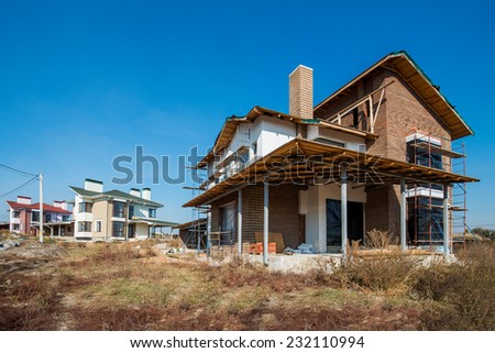 construction of houses and cottage town