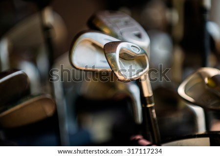 putter golf course close-up, best-selling game for the rich.