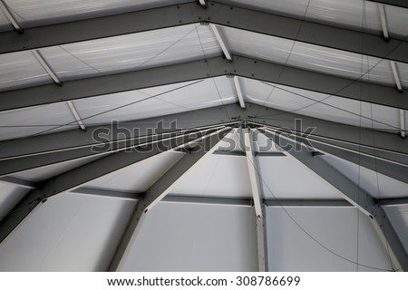 The Ceiling of the Truss Structure at the Construction site