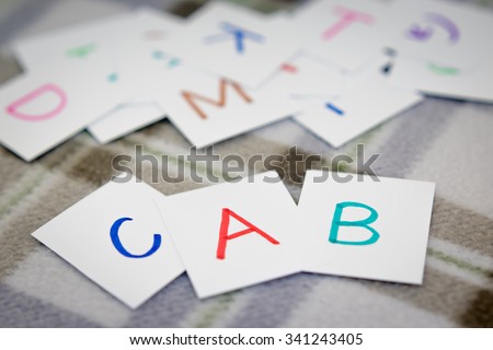 English; Learning the New Word with the Alphabet Cards