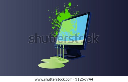 Monitor with vivid paint